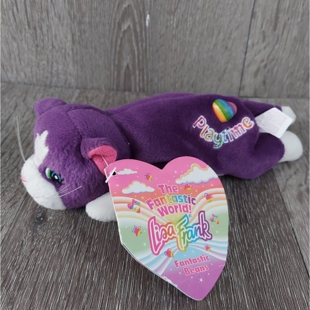 Vtg 90s Lisa Frank Playtime The Purple Cat Beanie